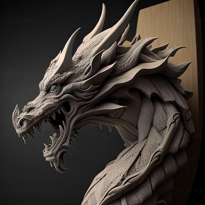 3D model dragon 3d print (STL)